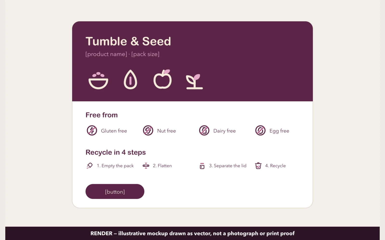 Fleuron: Web card render (PNG), labelled as a render